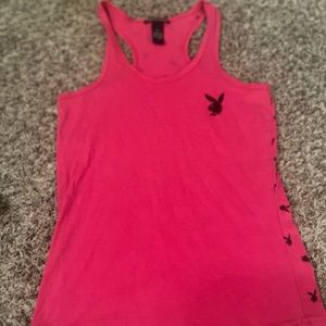 Playboy Pink Racerback Tank Top